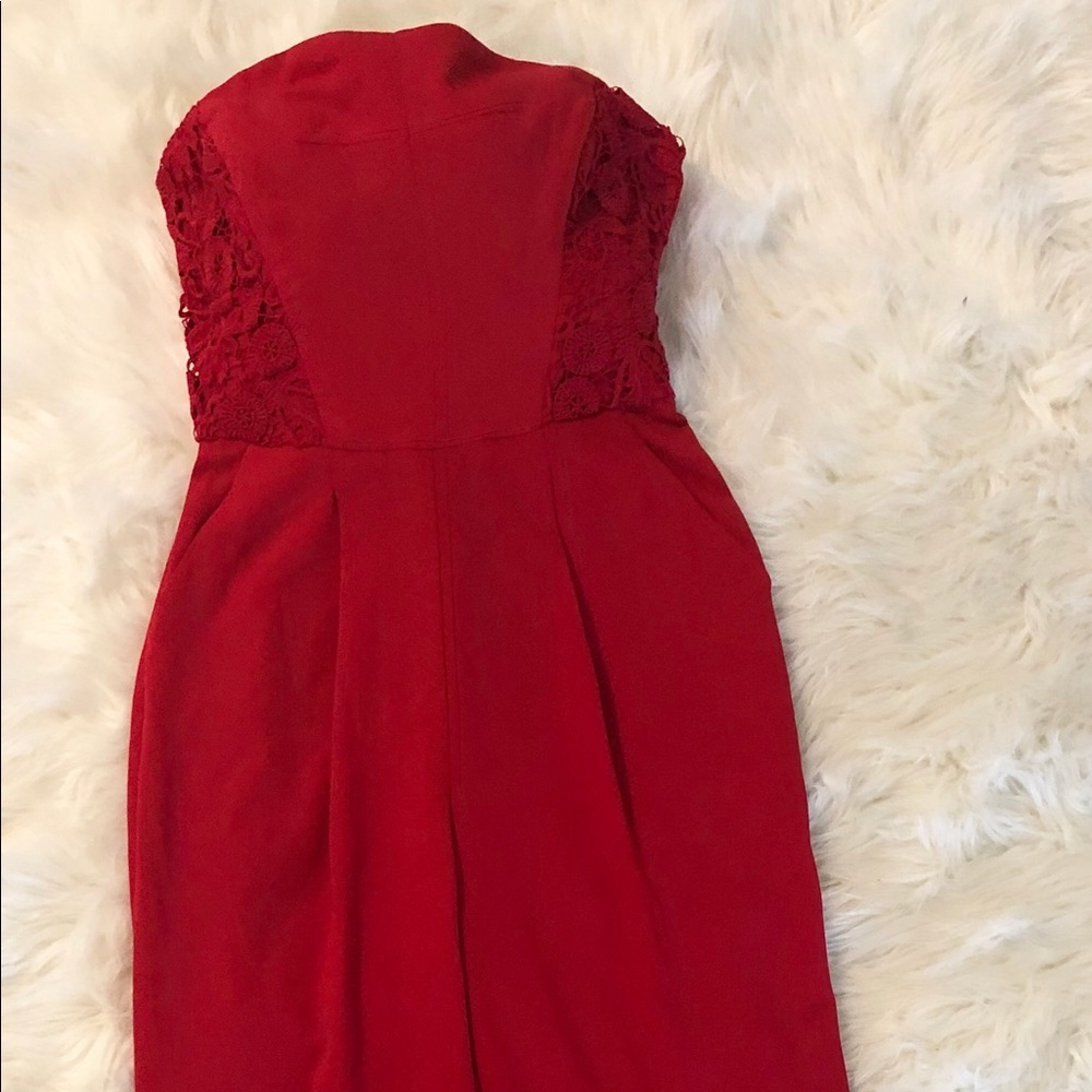 GB gorgeous red jumpsuit.